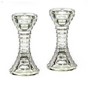 Paldinox Paire de Bougeoirs en Verre 14,5cm