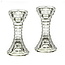 Paldinox Paldinox Pair of Glass Candlesticks 14.5cm