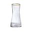 Paldinox Paldinox Glass Vase Grey Gold Rim H28D15cm