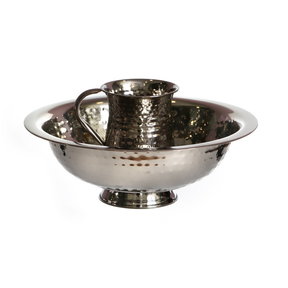 Paldinox Wash & Cup Bowl Set - Silver Plated