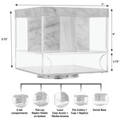 Waterdale Silverware Caddy Square Marmor