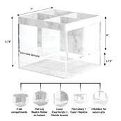 Waterdale Silverware Caddy Carré Marbre