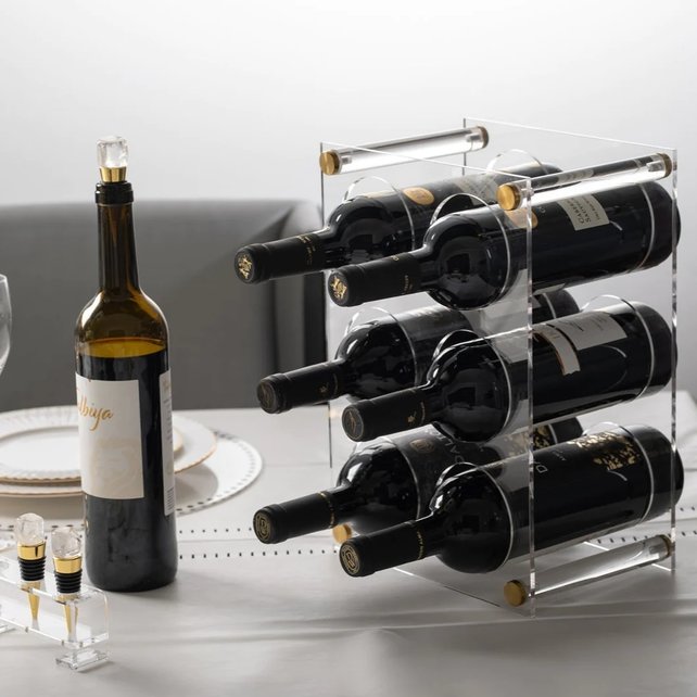 Waterdale 6 Bottle Wine Stand Gold