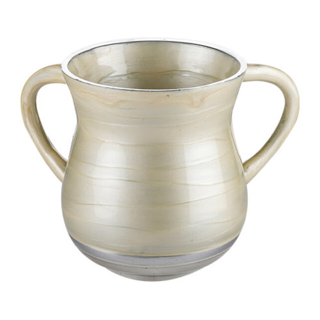 Art Aluminium-Waschbecher, klein 11 cm – gebrochenes Weiß