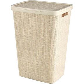 Jute Laundry Box White 56L