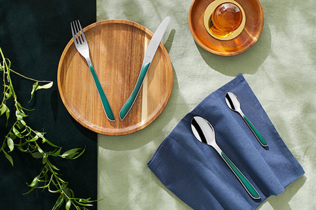 Eclat Cutlery Set - 24 pcs - Forest Green