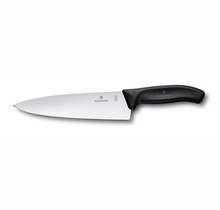 Victorinox Fibrox Couteau à Découper Extra Large - Swiss Classic - Noir - Lame 20 cm