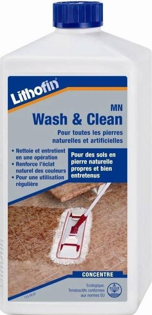 Lithofin Wash & Clean 1L - Effectief Reinigingsproduct voor Natuursteen Oppervlakken