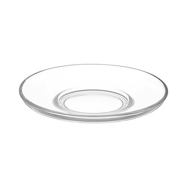 Soucoupes à thé rondes en verre LAV, assiettes à thé transparentes sans plomb, 6 pièces, 11,5 cm