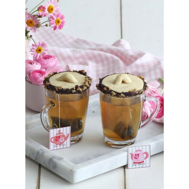 Lav Glas-Teetassen-Set mit Henkel, transparente Kaffeetassen, 6er-Set