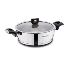 Korkmaz Nora Low Casserole - Stailess Steel Induction Pot - 24x8cm (3.4L)