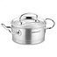 Korkmaz Korkmaz Proline Professional Series 2.8 Liter Stainless Steel Low Casserole with Lid in Silver