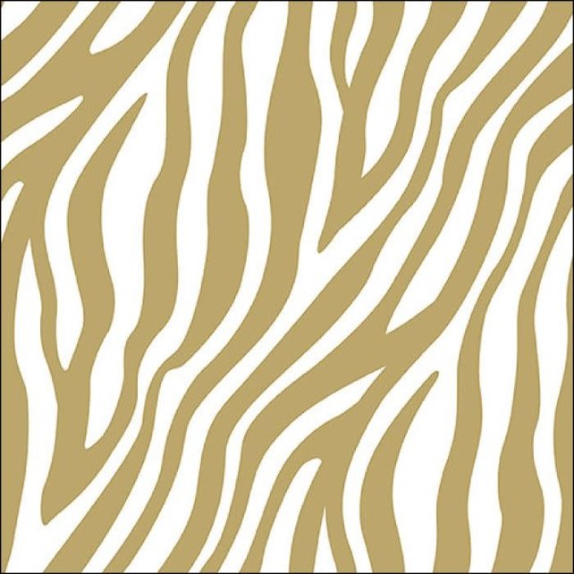 Ambiente Servietten Zebrastreifen Gold