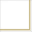 Ambiente Ambiente Napkins Lea white/gold