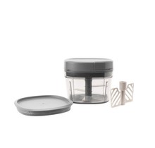 Cosy &Trendy Fresco Multizerkleinerer, Grau, 0,9 l, D11,5 x 12,7 cm, mit Schneebesen und Deckel für unterwegs