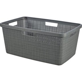 Jute-Wäschebox 46L – Grau