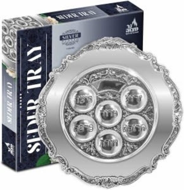 Versilbertes Seder-Tablett
