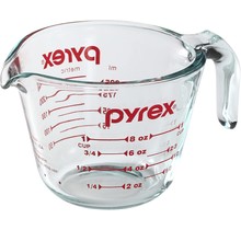 Pyrex Prepware 1 Cup - Measuring Cup, Clear with Red Measurements