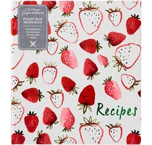 Livre de recettes de page de poche Champ de fraises