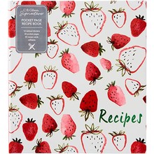 Livre de recettes de page de poche Champ de fraises