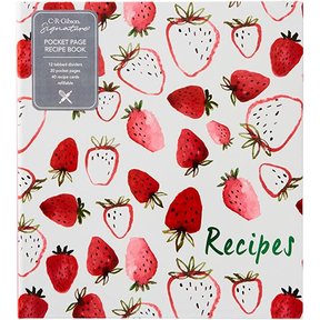 Livre de recettes de page de poche Champ de fraises