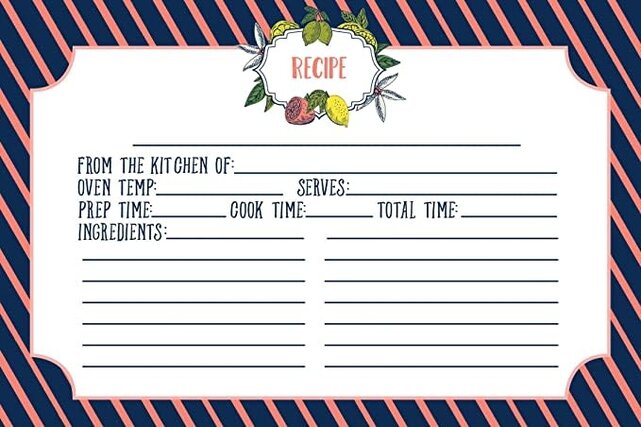 Pocket Page Recipe Book Lemon Drop