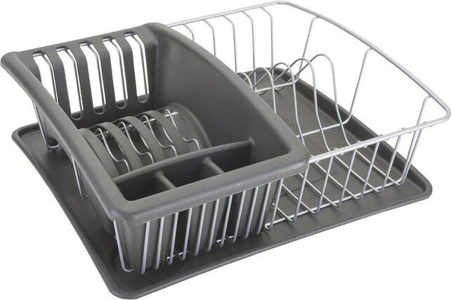 Tomado Metaltex Drip rack - Aquatex plus - Polytherm - 36x31,5x11,5cm - Incl. plastic tray