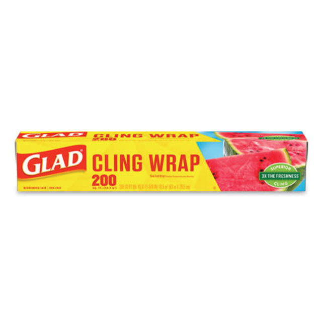 Glad Cling 'N Seal Film Plastique Transparent - 63M x 29,5 cm - 18,5 m²