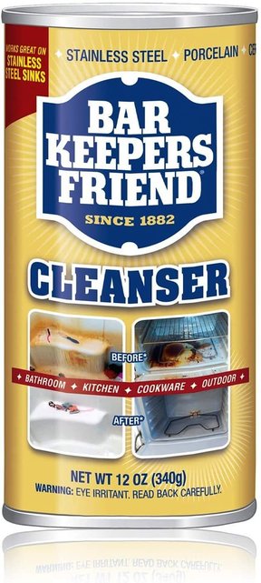 Bar Keepers Friend Cleanser Pulverreiniger – 340 g – Mehrzweckreiniger für Edelstahl, Porzellan, Keramik