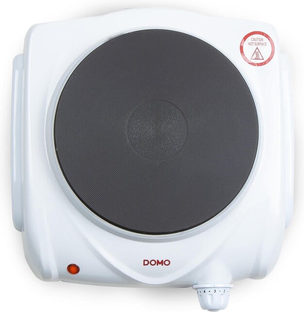 Domo Single Electric Hob - White 1500W