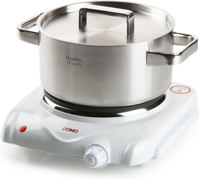 Plaque de cuisson électrique simple Domo - Blanc 1500W