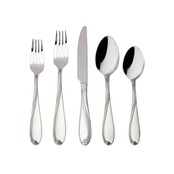 Godinger Wave Sandblast Stainless Steel 20 Piece Flatware Set, Service For 4