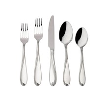 Godinger Wave Sandblast Stainless Steel 20 Piece Flatware Set, Service For 4