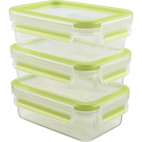 Emsa Clip & Close 550ml Set of 3 Boxes Transparant PROMO