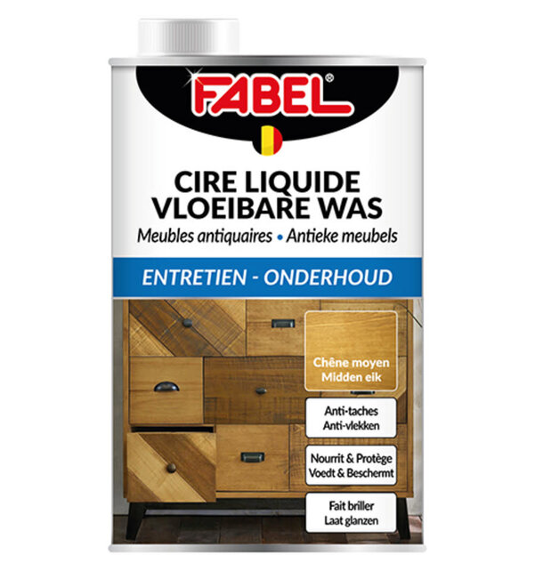 Fabel Boenwas Vloeibaar Midden Eik 1L
