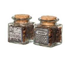 Support Besamim en verre d'art avec plaque - 6 x 4 cm