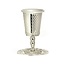 Paldinox Paldinox Kiddush Goblet W/Foot /Saucer Silver Plated /Lacquer /Plastic Cup Insert