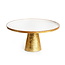 Paldinox Paldinox Round Ftd Cake Tray White Enamel/Gold Foil Aluminum D31h15.25