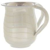 Stainless Steel Hand Wash Cup White 13.5cm