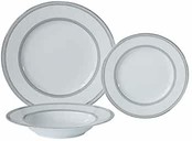 Brillantes 18-teiliges Platin-Set mit floraler Spitze
