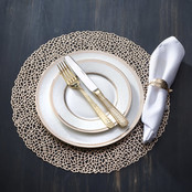 Brilliant Servies Floral Lace Gold Salad Bowl 22cm