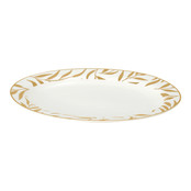 Brilliant Large Oval Platter Olive Leaves Gold