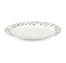 Brilliant Large Oval Platter Olive Leaves Silver 35cm