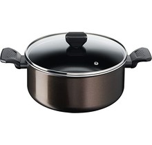 Tefal Cooking Pot - Ø 24 cm (4.7 L) - Easy Cook & Clean - With Lid Suitable for All Heat Sources Except Induction