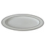 Brilliant Brillante ovale Platte aus Platin mit floraler Spitze, 35 cm