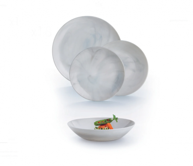 Luminarc Servies Set Diwali Granit  Marmer 18-delig