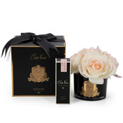 Cote Noire Fleurs parfumées 5 roses Pink Blush - vase noir - GMRB62
