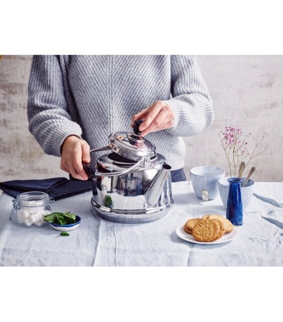 Bouilloire à eau - Beka Claudette - Théière pour cuisine - Bouilloire à poignée ergonomique - Acier inoxydable