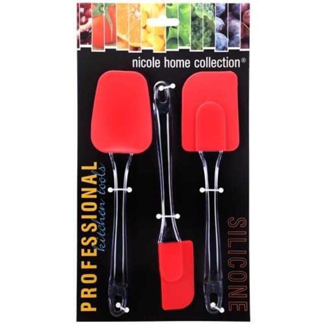 Ensemble de spatules en silicone 3 pièces - Résistantes à la chaleur et sans BPA