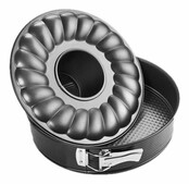 Zenker Springvorm met Vlakke en Buisbodem - Zwart Metallic